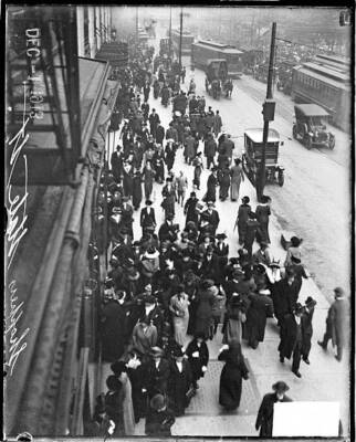 State Street In The Loop Community Area At Christmas With Sidewal - Old Photo