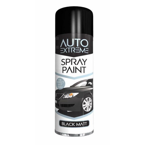 Black Matt Aerosol Spray Paint Auto Car Van Bike Restore Metal 250ml - 第 1/1 張圖片