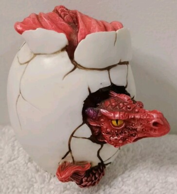 Vintage 1998 W.U.I. Red Dragon Hatching Hatchling 