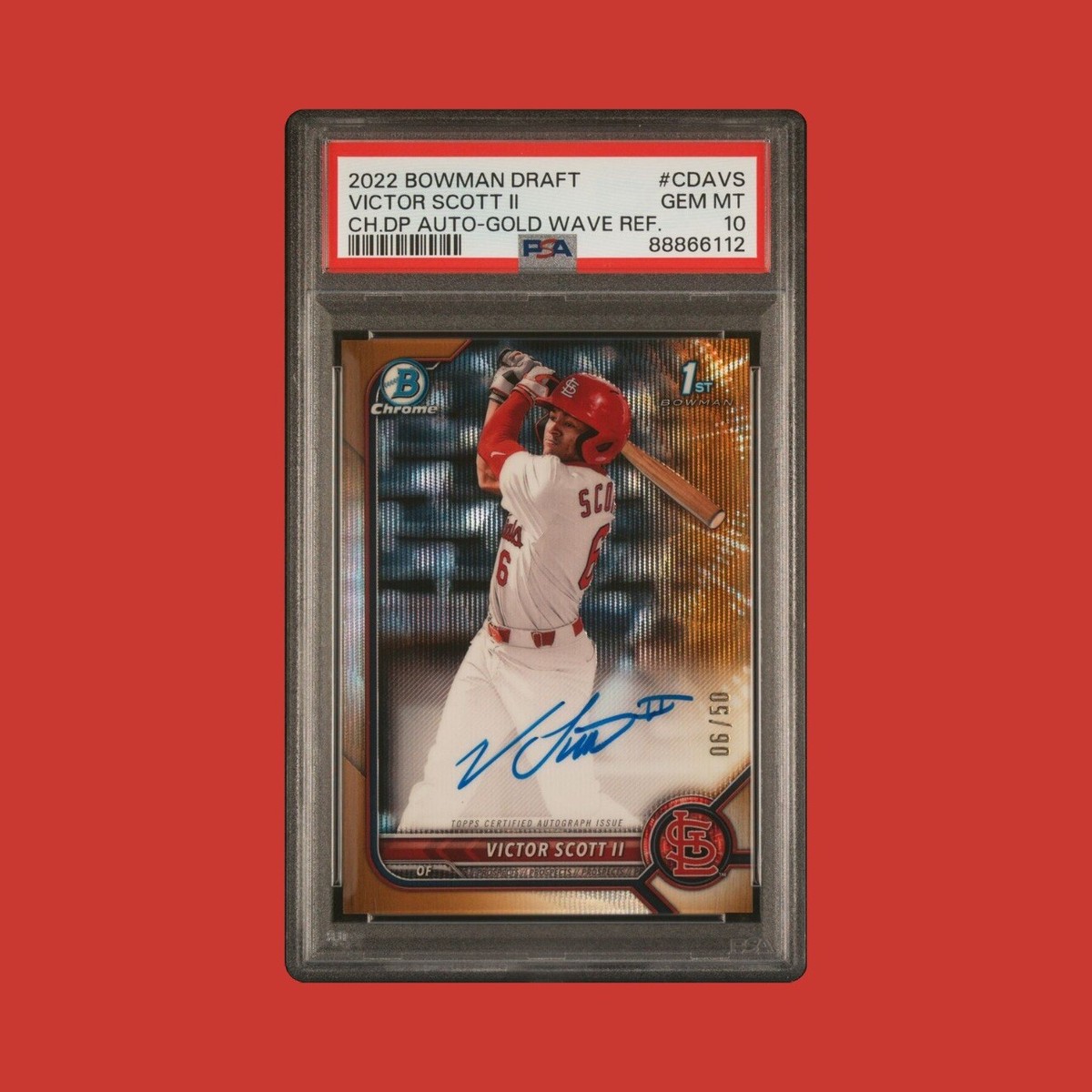 PSA10】Victor Scott II 1st Bowman Auto