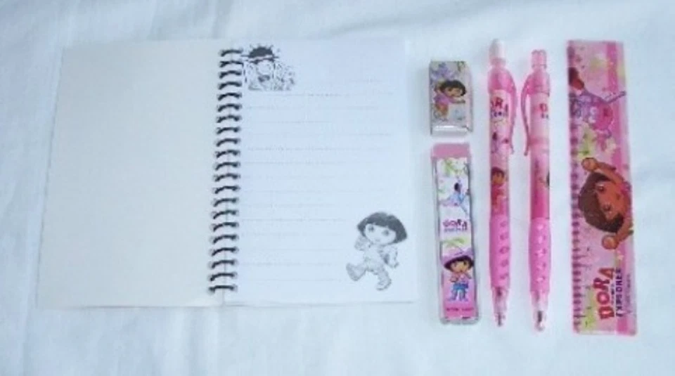 Dora la Exploradora Nickelodeon Papelería Lápiz Cuaderno Regla Borrador Plomo  Foto 4 de 4