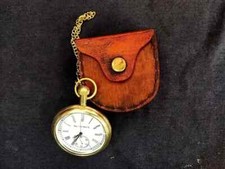 vintage pocket watch Collectible Antique with Case - Brass Pocket Watch GIFT