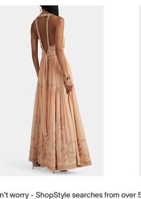 Ulla Johnson dress, size 8. NWT. Stunning Blush Silk With Gold Embroidery |  eBay
