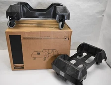 2 Pack Rubbermaid Commercial Slim Jim Resin Wheeled Garbage Can Dolly