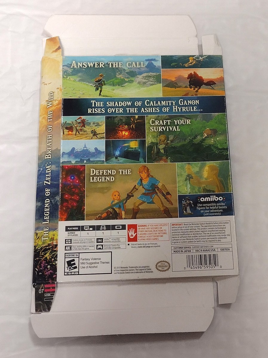 BOX ONLY from Zelda Breath of the Wild Explorer's Edition Nintendo