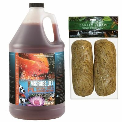  Microbe Lift PL 1 gal Koi Pond Clarifier 10PLG4  Beneficial Bacteria + 2 Barley