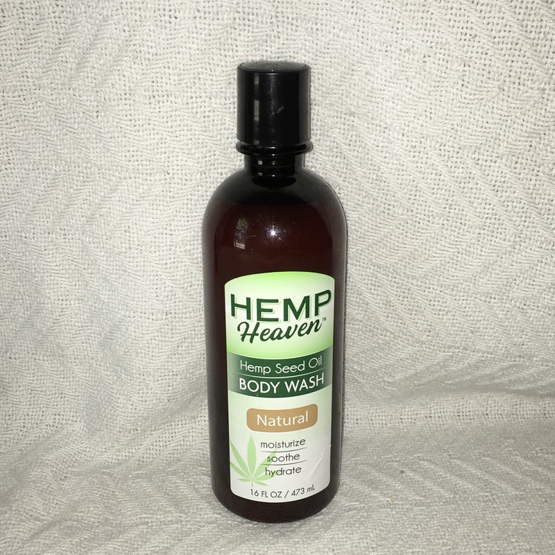 Hemp Heaven Natural Hemp Seed Body Wash 16 Oz/Moisturize/Soothe/Hydrate New
