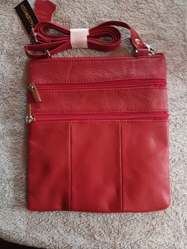 LEATHER Vallemosso Fashion Women's Crossbody Purse Small Bag 2 sizes - Picture 8 of 10