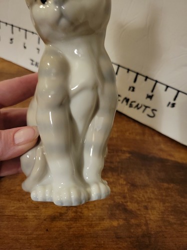 6" Tall Vintage Otegiri Gray Cat Figurine EUC - Picture 6 of 10