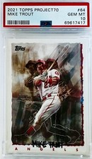2021 Topps Project 70 Mike Trout Chuck Styles #64 PSA 10 💎 Limited PR LowPop 15