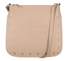 Harley-davidson® Large Flat Stud Crossbody | Black - Mhw044/39