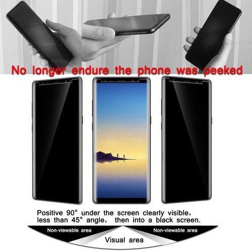 For Samsung Galaxy Note 10+ 8 9 Anti-Spy Privacy Tempered Glass Screen Protector - Picture 5 of 40