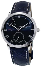 Frederique Constant Slimline Automatic Blue Leather Date Mens Watch FC-723NR3S6
