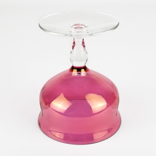 West Virginia Glass Specialty Rose Lustre 4" Low Sherbet Glass Vintage - Picture 2 of 8