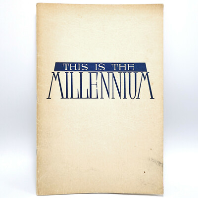 This is the Millennium SHELAH BEN-HANAN Millennialism Eschatology Messianic