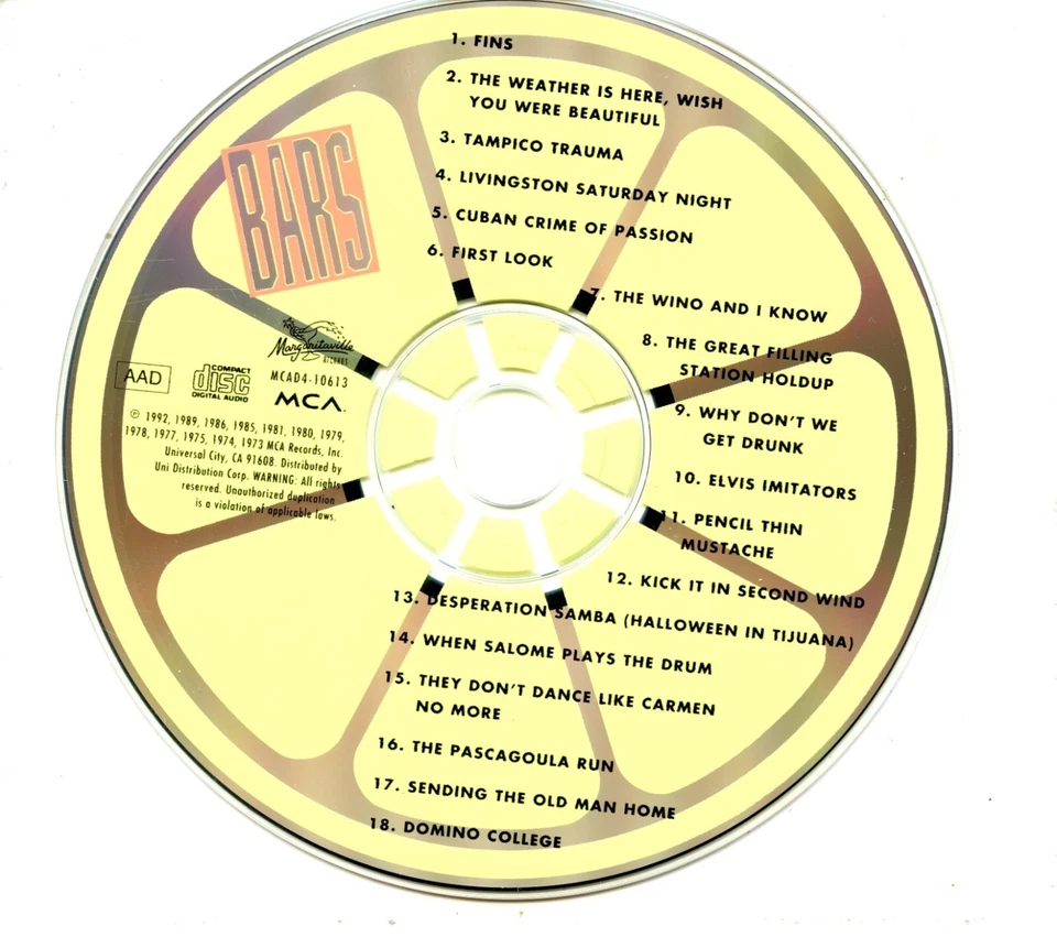 Jimmy Buffett - Bars ( Disc 3 of the Boats, Beaches, Bars & Ballads Box set ) - Image 3 of 3