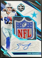 2021 Limited Sapphire Spotlight #183 Simi Fehoko Auto NFL SHIELD 1/1 ROOKIE