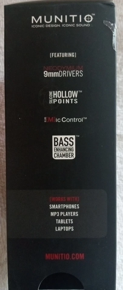 Munitio Billets 9mm Earphones in-line Mic Battle Gray Tactical Case Open Box - Image 4 of 4