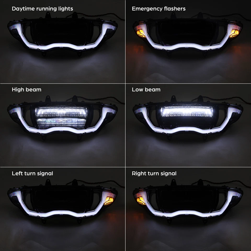Conjunto de faros delanteros LED lentes negros aptos para Harley CVO Road Glide 2023-2025 Foto 4 de 4
