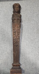 ANTIQUE 1800'S?? 1900?CARVED ART NOUVEAU WOMAN  18" ARCHITECTURAL 