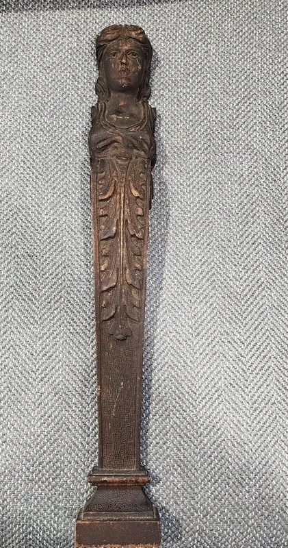 ANTIQUE 1800'S?? 1900?CARVED ART NOUVEAU WOMAN  18" ARCHITECTURAL 