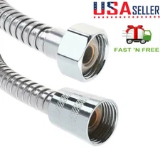 10FT/3M Stainless Steel Shower Head Hose Extra Long  Hand Held Bathroom Flexible