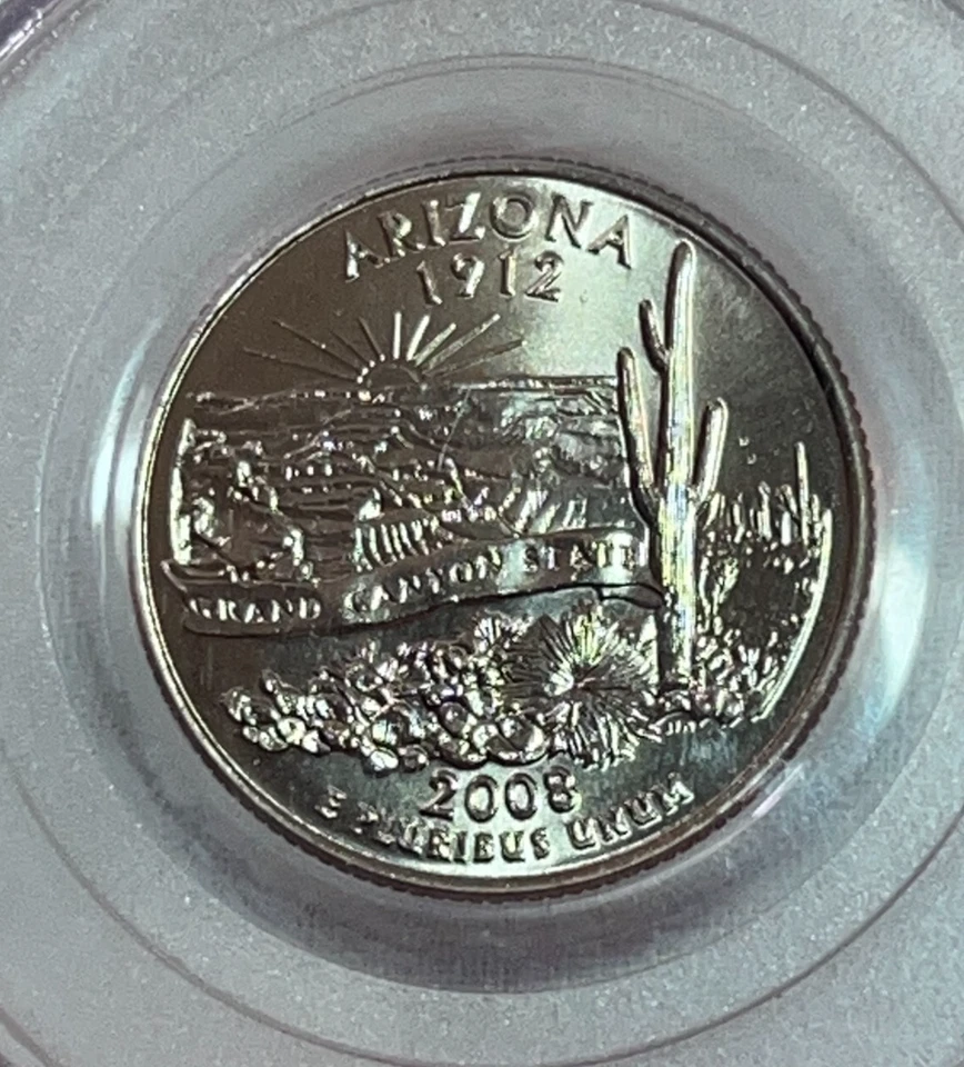 2008-D Arizona State Quarter PCGS MS67 Cert# 12450564 - Image 2 of 4