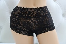 Victoria's Secret The Lacie Boyshort Panty in Black Lace M L XL XXL NEW