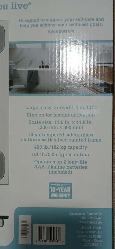 Báscula de baño delgada Conair ¡¡Nueva!!! Foto 2 de 3