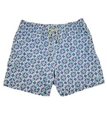Tommy Bahama Relax 6" Hawaiian Cargo Board Shorts Mens Large Blue Lined Preppy