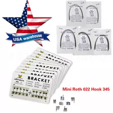 Dental Orthodontics Metal Brackets Braces +Super Elastic Niti Round Arch Wire OR