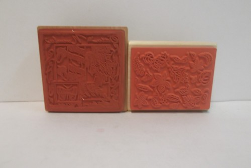 FALL THEMED ASSORTED WOODEN STAMPS SET OF 2 NEW - Picture 2 of 2