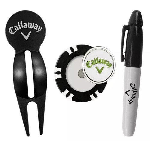 PAQUETE DE REGALO DE GOLF CALLAWAY ON COURSE - HERRAMIENTA PUTT ALIGN DIVOT ROTULADOR BOLÍGRAFO Y CHIP DE PÓKER - Imagen 2 de 4