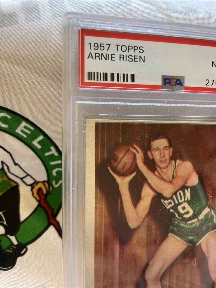 ARNIE ROSE BOSTON CELTICS TOPPS 1957 Novato PSA 8 HOF BOB COUSY BILL RUSSELL Foto 2 de 4