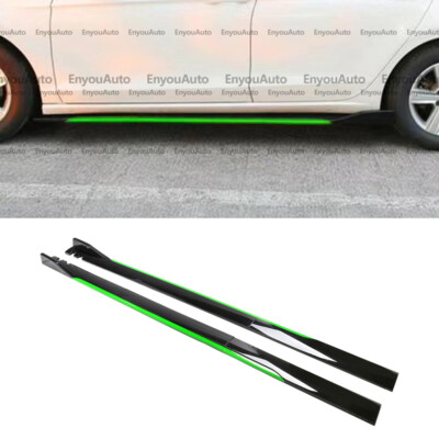 For Mitsubishi Eclipse 86'' Side Skirt Extension Rocker Panel Black Green