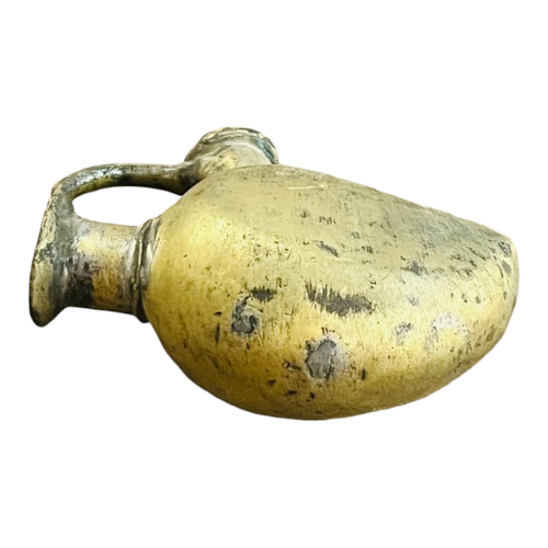 Old Original Vintage Antique Brass Rare Mini Mango Shape Miniature Hookah Pot - Picture 3 of 8