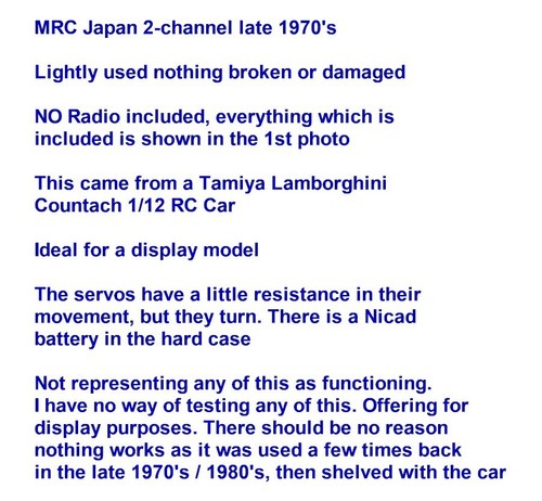 Vintage MRC Japan 2-Channel Receiver / Servos, etc. Clean! RC Car Tamiya Kyosho - Picture 2 of 11