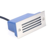 3W DC12V LED Exterior Escalera Luz Pared Escalera Lámpara Rectángulo Blanco Cálido