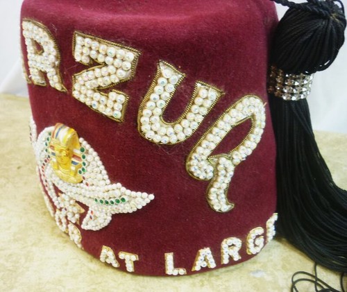 Vintage Shriner Masonic Marzuq Hat Fez Ambassador At Large 24G011 - Picture 3 of 6