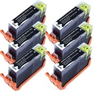 *6pk 564XL Black Ink For HP Photosmart 6510 6512 6515 6520 6525 7520  564 w/Chip
