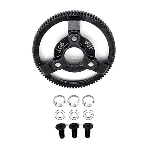 HOT RACING TE890H Hard Anodized 90T 48P Aluminum Spur Gear HOT RACING TE890H Hard Anodized 90T 48P Aluminum Spur Gear