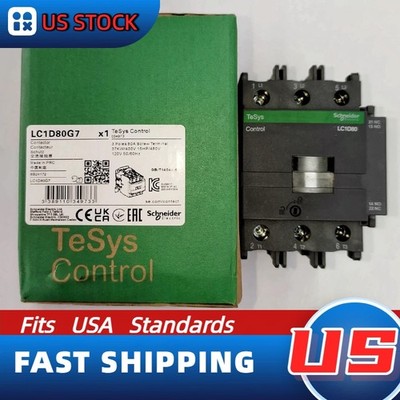 NEW Schneider LC1D80G7 TeSys D Contactor 3P 80A 120VAC Coil Fast Ship US Stock