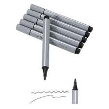 Colored Markers, Grey 6 Pack Washable Coloring Markers Water Color Pens