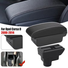 1x Mittelkonsole Armauflage Mittelarmlehne Kunstleder Für Opel Corsa D Schwarz