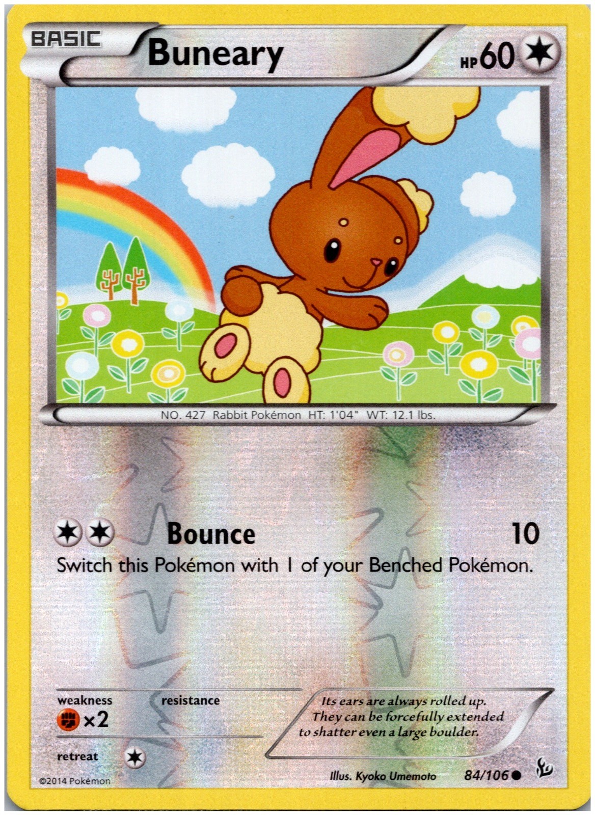 BUNEARY - 84/106 Flashfire - POKEMON Reverse Holo NM/M