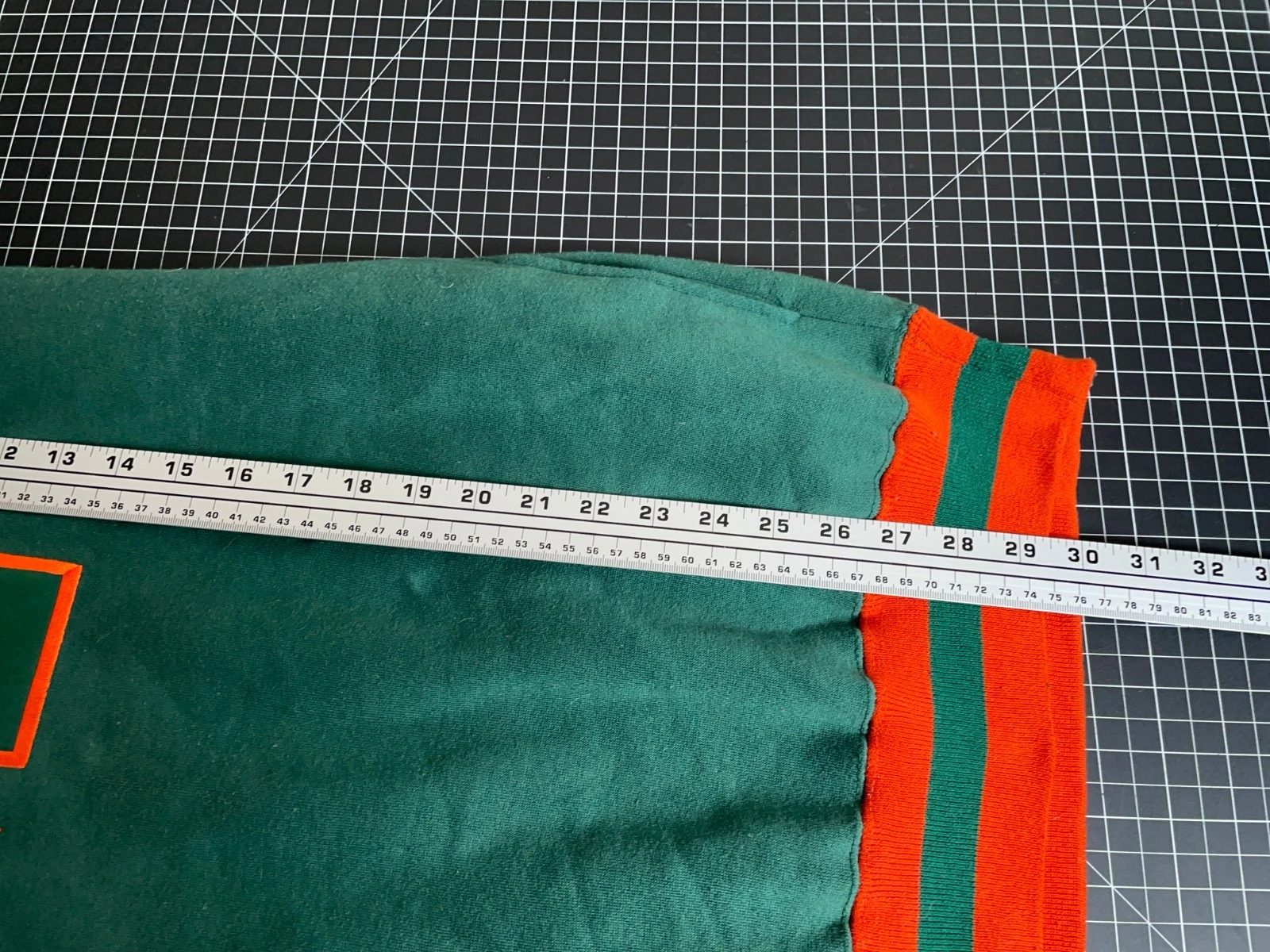VETEMENTS Felpa con cappuccio Miami Hurricanes adulto grande verde ricamata Crable Henley