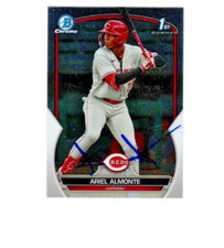 Ariel Almonte 2023 1st Bowman Chrome signed autograph baseball card Reds d