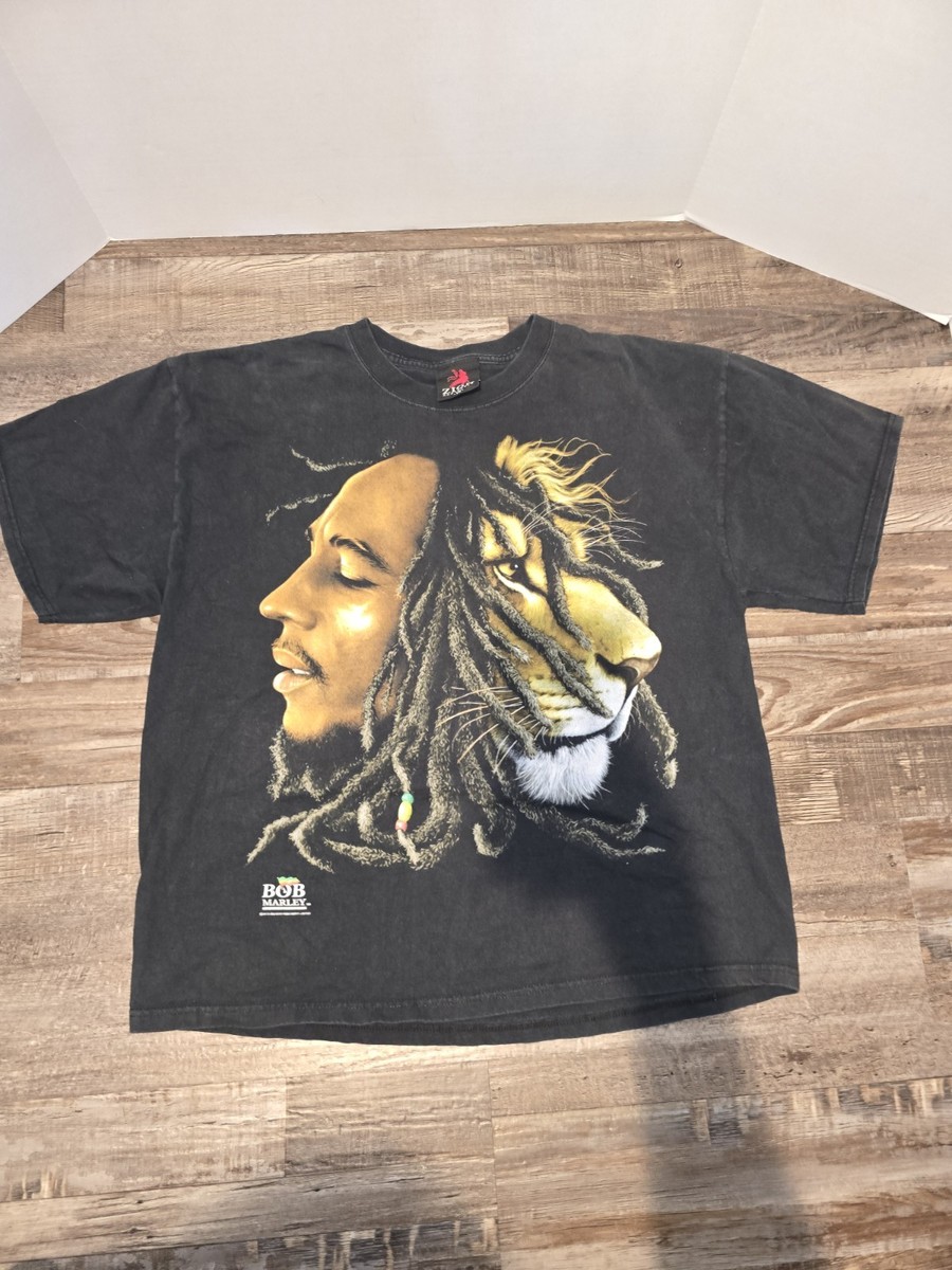 Bob Marley - “Lion” - Fifty-Six Hope Road Music - Black Shirt - 1X