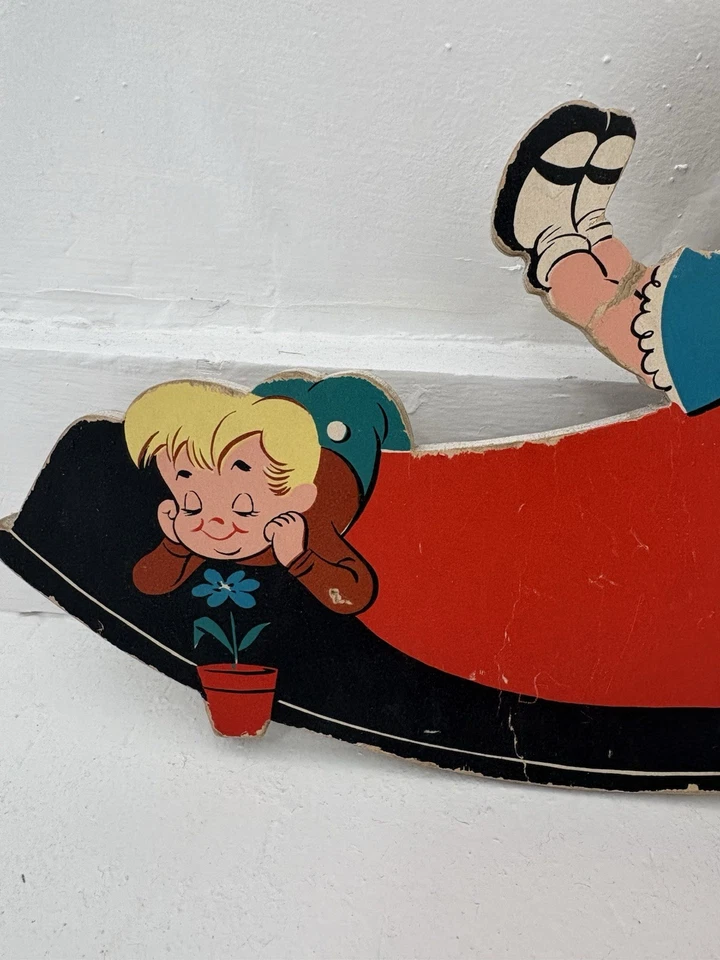 复古 1957 年 The Dolly 玩具公司墙面装饰 4 件儿童房押韵海报 — 第 2/4 张图片