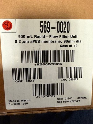 12 Thermo Scientific Nalgene Rapid-Flow Filter Unit 569-0020 EXP 9/27